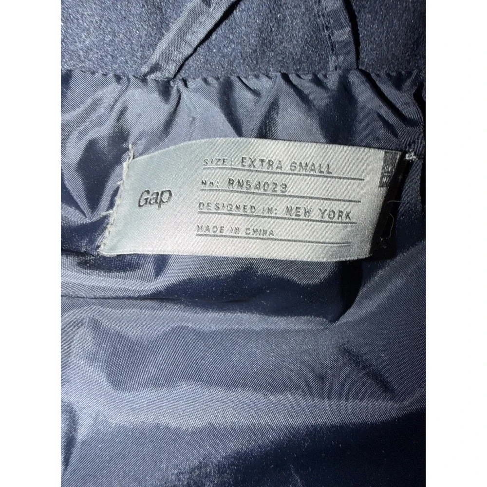 Gap Mens Navy Blue Quilted Nylon Field Jacket XS Puffer Utility Coat RN54023